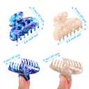 6 Pieces Tortoise Shell Hair Claw Clip for Women 2 Inch Medium Tortoise Hair Clip French Resin Clamp for Woman, Assorted Design