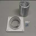 PATIKIL 4 Inch Dryer Vent Hose Kit, Dryer Vent Wall Plate Adapter Connector Quick Connect Cover Clamps for Indoor Dryer Hose Systems, White