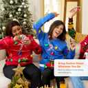 JOYIN Ugly Christmas Sweater Women Men Couples, LED Light Up Ugly Christmas Sweater Kids 2025 String LightsBlue