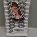 Losha Manga Lashes Fluffy Faux Mink Lashes Natural Look 10 Pairs Asian False Eyelashes Pack Look Like Individual Clusters (6D75)