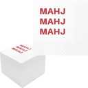 Funny Mahjong Cocktail Napkins, 100 Pack Mahj Mahj Mahj Disposable Paper Cocktail Beverage Napkins for Casual Gatherings Game Nights Bridal Showers Birthday Party 2-Ply, 4.5x4.5"