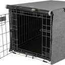 Dog Crate Cover - Kennel Covers Fit for 30 Inch Dogs Crate, Double Door Polyester for Wire Puppy Cage Indoor Outdoor Protection, Grey