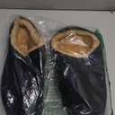 HomeTop Men's Moccasin Slippers Soft Warm Non-slip Memory Foam Indoor House Shoes with Fluffy Lining (13-14, Dark Black)