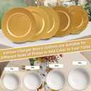 PROY 50 Pcs 13 Inch Charger Plates Bulk, Gold Chargers for Dinner Plate, Table Chargers for Table Setting, Wedding