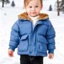 BFUSTYLE Baby Coat 6M-5T Winter Clothes Toddler Boy Girl Jacket Infant Fleece Outerwear With Hood