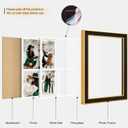 Suede P538-1116 11x16 Picture Frame Display 3 Opening One 8x10 Picture Frames and 5x7 Double Picture Frames Collage Wall Decor with Mat,Multi Photo Frame for Plexiglass,Wall Decor,1Pack,Black
