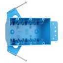 XIUTE Blue 3-Gang PVC New Work Switch/Outlet Wall Electrical Box, Interior Space of 44 Cubic Inches,for The Electrical Installation of Buildings,ETL (1pack)