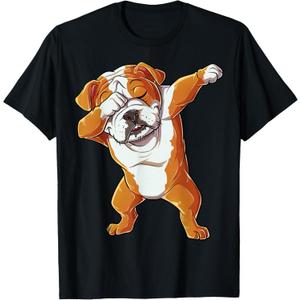 Dabbing English Bulldog T Shirt Boys Dab Dance Puppy Lover T-Shirt M Color May Vary