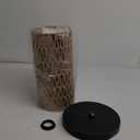 Floor Lamp for Living Room,Farmhouse Rattan Floor lamp,Modern Standing lamp with Hand-Worked Rattan Shade,Black Tall Lamp with Foot Switch