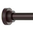 Thestoa Brown Shower Curtain Rod Adjustable 43-78 inch, 1"Diameter Spring Tension Curtain Rod No Drill, Anti-Rust Non-Slip Shower Rod for Bathroom Tension Rod