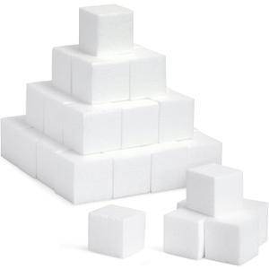 Craft Foam Blocks - 36-Piece Polystyrene Foam Blocks, 5.1 x 5.1 x 5.1 cm