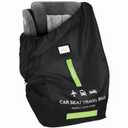BALEINE Car Seat Travel Bag for Airplane, Water-Resistant Car Seat Bags for Air Travel, Foldable Cover with 3 Handles, Fits Toddler Carseat, Convertible and Booster Seats (Black)