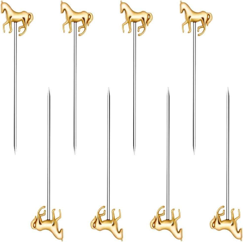 Horse Cocktail Reusable Picks Martini Toothpicks Metal Toothpicks Fancy Toothpicks For Appetizers 8 Pieces
