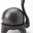 Gaiam 610-6002RTL Balance Ball Chair - Classic Yoga Ball Chair with 52cm Stability Ball, Pump & Exercise Guide for Home or Office, Black, Onesize