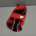 Kuoser Dog Winter Coat, Reversible Waterproof Dog Jacket with Reflective Strip, Warm Dogs Fleece Vest Adjustable Doggy Cold Weather Clothes Plaid Christmas Outfit Pet Apparel for Small Dogs, Red XS (X-Small (Chest Girth: 9.4-13.8'' ))