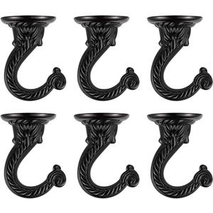 2 Sets Large Swag Ceiling Hooks Heavy Duty Swag Hook with Hardware for Hanging Plants Ceiling Installation Cavity Wall Fixing (2 Sets White)