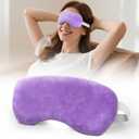 Microwave Heated Eye Mask, Steam Warm Compress for Dry Eyes, Work with Relieve, Blepharitis & Stye Treatment (Purple) (Style 1 - Purple)