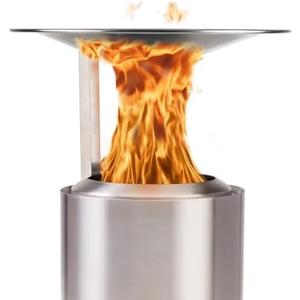 COOLREX Heat Deflector for Solo Stove Mesa XL, (HxDia) 6.5 x 10.5 in, Captures and redirects Warmth,Accessory for Mesa Fire Pit,Stainless Steel Detachable Legs, 0.9lbs