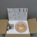 Green Glass Ceiling Light Fixture, 7" Modern Small Semi Flush Mount Ceiling Light with Glass Shade Brushed Gold Lighting Fixtures Ceiling Lamp for Hallway Entryway Foyer Sink Bathroom