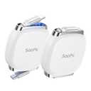 SOOPII USB C to USB C Cable, 240W Retractable USB C Fast Charging Cable with Mag Snap Storage, 5-Stage Length Preset Type C Cable for lPhone 16/15 Pro Max, Galaxy S25/24 White (2Pack 3.3FT)