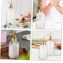 2Pcs Transparent Glass Syrup Dispenser with Pump Multifunctional Pump Bottles for Coffee Syrup Honey and Lotion Stylish Kitchen Decor and Easy to Use