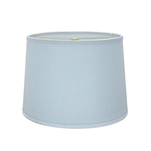 Aspen Creative 32311 Transitional Hardback Empire Shaped Spider Construction Lamp Shade in Light Blue, 14" wide (12" x 14" x 10")