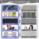 Airplane Bed for Toddler, Soft Airplane Seat Extender for Kids, Baby Airplane Travel Essentials, Grey