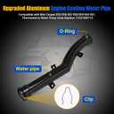 Upgraded Aluminum Engine Cooling Water Pipe compatible with Mini Cooper R55 R56 R57 R58 R59 R60 R61, Thermostat to Water Pump Hose Replace 11537589713