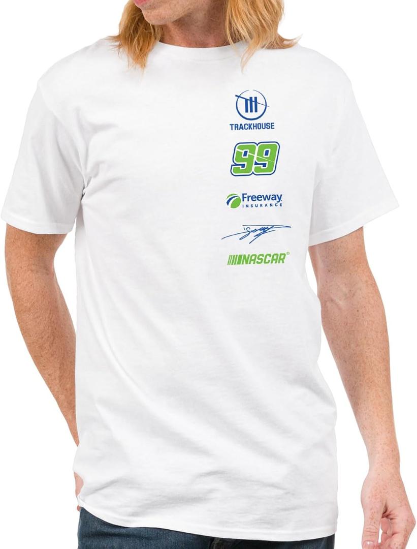 Junk Food Nascar-Driver Sponsors Stacked Logo-Unisex Adult Sports Fan T-Shirt for Men & Women