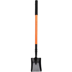 Small Square Shovel 43.3Inches Small Shovel with Metal Handle Garden Tool for Camping Farming Gardening Digging, Orange
