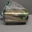 QWORK Antique Gold Trash Can, 2.4 Gallons Stainless Steel, Waterproof, Rustproof with Swing Lid