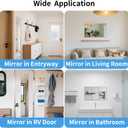 Unbreakable Acylic Small Mirror Tiles for Kids, (6-Pcs 8x8 Inch) Plastic Mirrors for Wall, Stick on Mirrors for Small Decorative Mirror, Shatterproof Peel and Stick on Miroir Tiles for Wall Decor