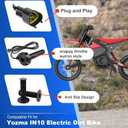 Compatible Fit for Yozma IN10 Valtinsu Strike Shadow SX Electric Dirt Bike Twist Throttle, Full Twist Throttle Handle with Male Connector, Rolling Bearing & Cable Kit