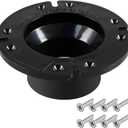3" Socket Floor Flange RV Toilet Flange Compatible with Dometic/Sealand Gravity Discharge Toilets Fit 3" 4" or 5" Drainpipe Replace# 385345892