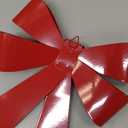 SIQITECHNO Metal Christmas Red Bow Wall Decoration Hanging Xmas Red Bow for Wreath Christmas Tree Topper Ornaments Outdoor Indoor Christmas Decorations for Party Front Door Porch Home