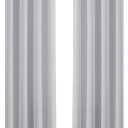 Yakamok Greyish White Curtains for Bedroom,Grommet Thermal Insulated Room Darkening Curtains for Living Room,52W x 84L,2 Panels