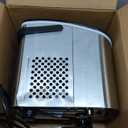 EUHOMY Ice Maker Countertop, Portable Ice Machine with Carry Handle, 26.5lbs Per Day, 9 Cubes in 6 Mins, Auto-Cleaning, with Basket and Scoop, for Home, Kitchen, Camping, RV (Silver) (Stainless Steel Silver)