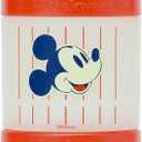 Whiskware Disney Mickey Mouse and Friends Stackable Snack Containers for Babies, Toddlers, and Kids, 3 Stackable Snack Cups for School and Travel, Cupholder Friendly, Mickey and Minnie! Baseball!