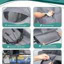 Double Stroller for Infant Toddler, Foldable Double Baby Stroller with Tandem Seating and Adjustable Backrest - Extra Gift Toys/Mosquito Net/Sleeping Mats/ 2 Hooks/ 2 Cotton PadsGrey