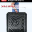 Bene Casa Black Domino Table, Premium Domino and Game Table/Professional-Grade Gaming Table, 38x38 Table. Mesa de Domino Professional, Color Negro.