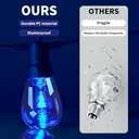 Outdoor String Lights 50FT, Outdoor Lights for Patio with 20 Dimmable RGBW LED Bulbs, IP66 Waterproof Shatterproof, with APP Control & Remote, 24V Adapter Color Change,for Backyard Decor