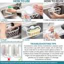TAILI Sponge Holder for Kitchen Sink with Strong Suction Cup Removable, Rustproof Aluminum Sink Caddy for Sponge, Brush, Scrubber, Scraper -Gold