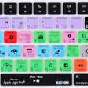 XSKN Logic Pro Shortcuts US Version Keyboard Silicone Skin Cover Fits for Apple Since 2021 Released MacBook Air MacBook Pro 13.6 15.3 14.2 16.2 Inch with M1 M2 M3 M4 Chip and Touch ID