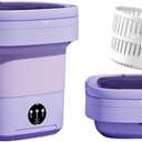 Portable Washing Machine, Mini Washer, 11L Upgraded Large Capacity Foldable Washer, Deep Cleaning of Underwear, Baby Clothes and Other Small Clothes, Suitable for Apartments, Dormitories, Hotels,(Purple)