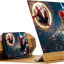 dizaul 14'' Screen Magnifier for Smartphones, Foldable, Wooden Material, Adjustable Length, Compatible with All Models