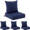 Outdoor Chair Cushions, Waterproof & Fade Resistant Patio Cushions
24 x 24 x 5.75 In, Set of 4, Navy Blue, Removable Cover, For Patio Furniture, Lawn, Garden, Deck, Yard, Stay in Place