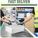 10"x8"x3" Shipping Boxes Set of 5, White Corrugated Cardboard Box Literature Mailer