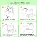 Kids Instant Digital Cameras for Boys and Girls, 1080P HD Dual-Lens Selfie Digital Camera with Print Paper & 32G Card, Christmas Birthday Gifts Toys for Toddler and Teenagers Age 3-16 Years Old