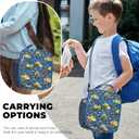 Clastyle Car Insulated Kids Lunch Bag Truck Large Thermal Cooler Bag for Boy Picnic School Lunch Box Tote,Yellow Excavator