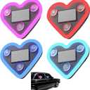 4 PCS Heart Light for Car, Solar Powered Car Window Light with Switchable 5 Modes, Ip65 Waterproof for Night Driving, Romantic Cars Interior & Outdoor Decor, Valentine's Day & Couples Gifts